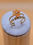 Bague florale orange