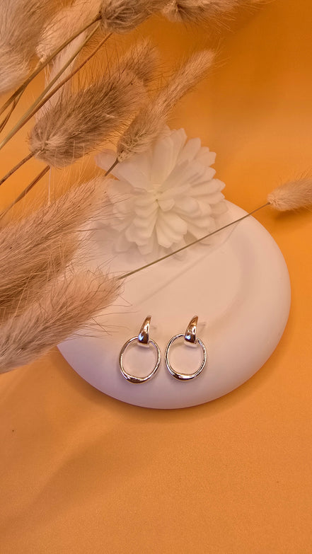 Boucles d'oreilles Loréna argentées