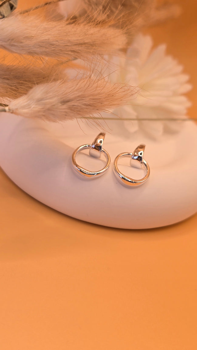 Boucles d'oreilles Loréna argentées