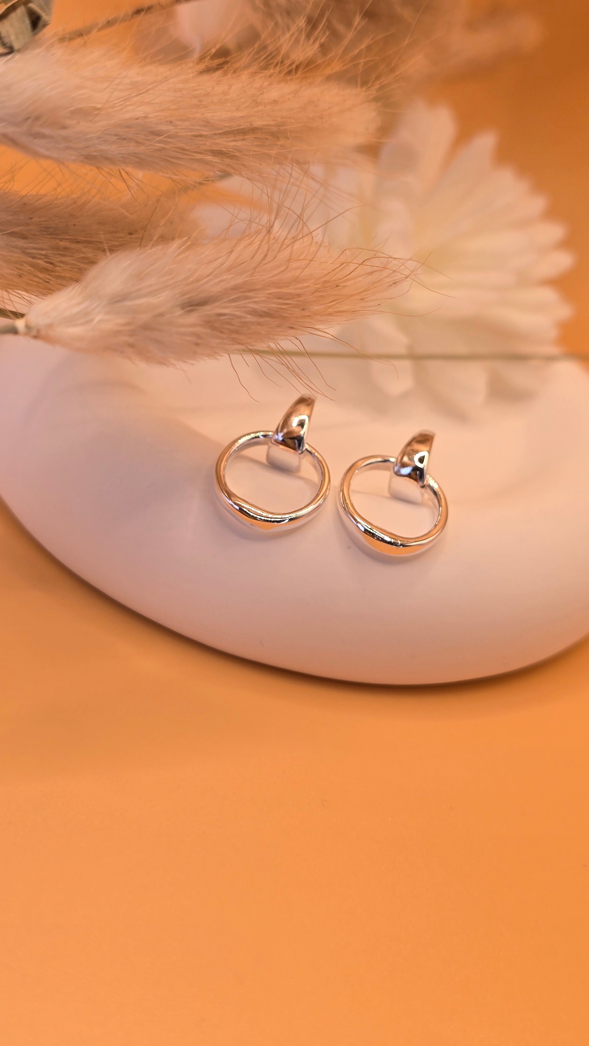 Boucles d'oreilles Loréna argentées