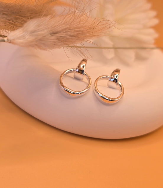 Boucles d'oreilles Loréna argentées