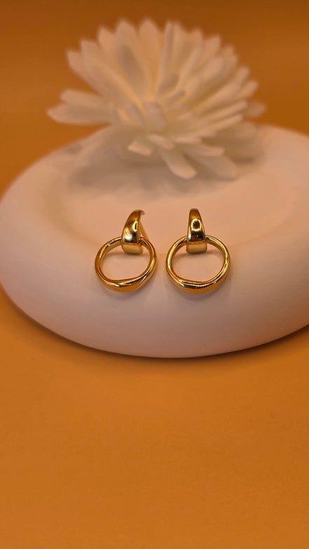 Boucles d'oreilles Loréna dorées