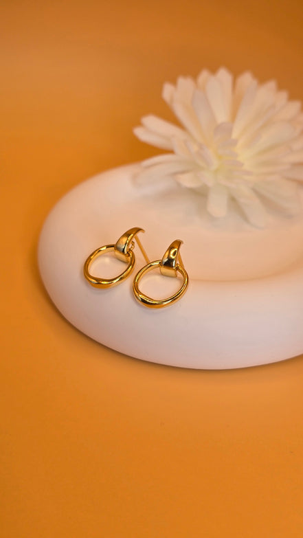 Boucles d'oreilles Loréna dorées