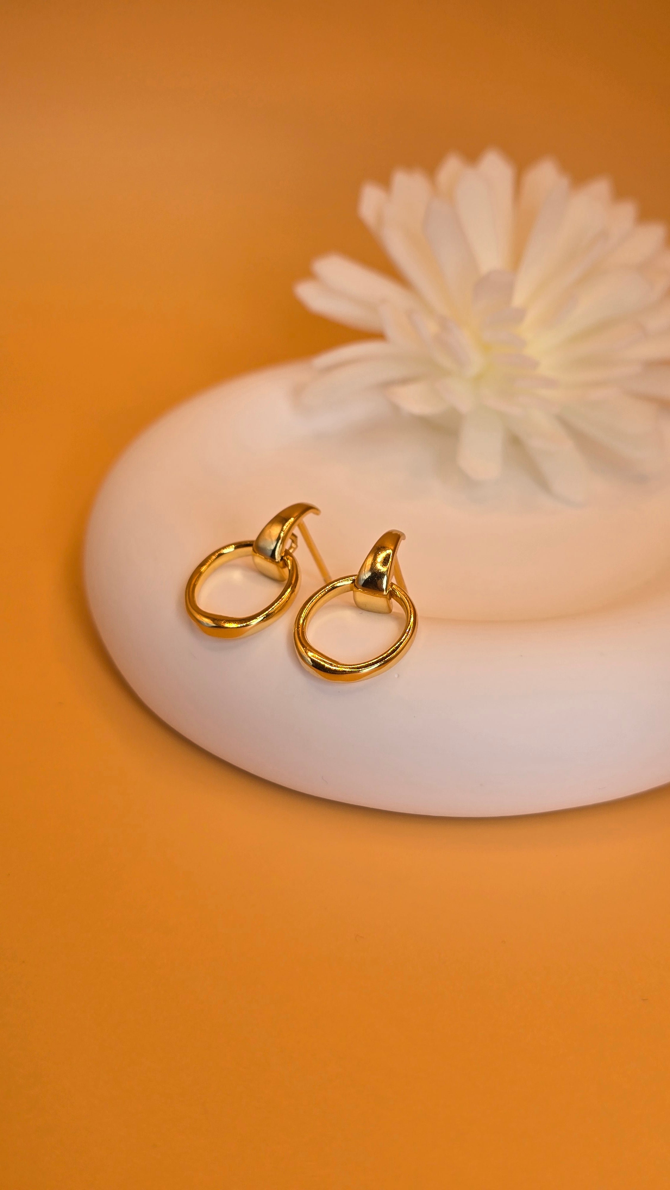 Boucles d'oreilles Loréna dorées