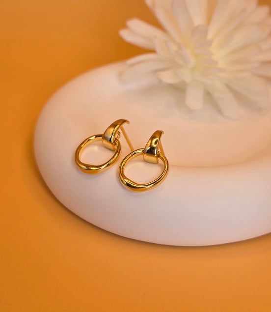 Boucles d'oreilles Loréna dorées
