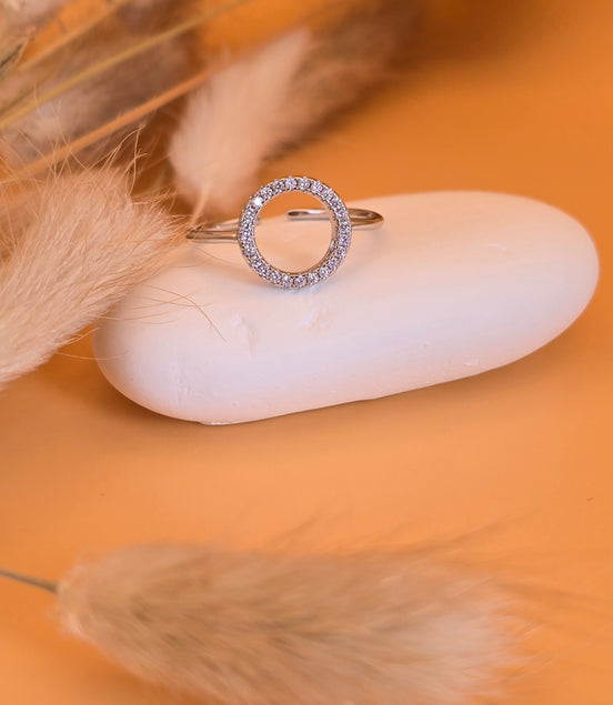 Bague Jade argentée