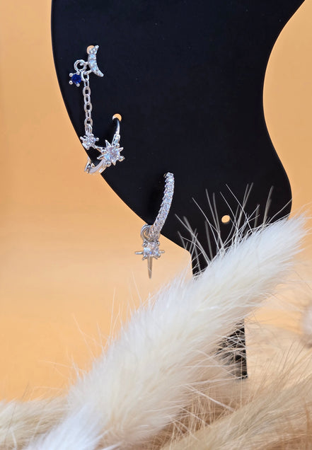 Boucles d'oreilles Léna argentées