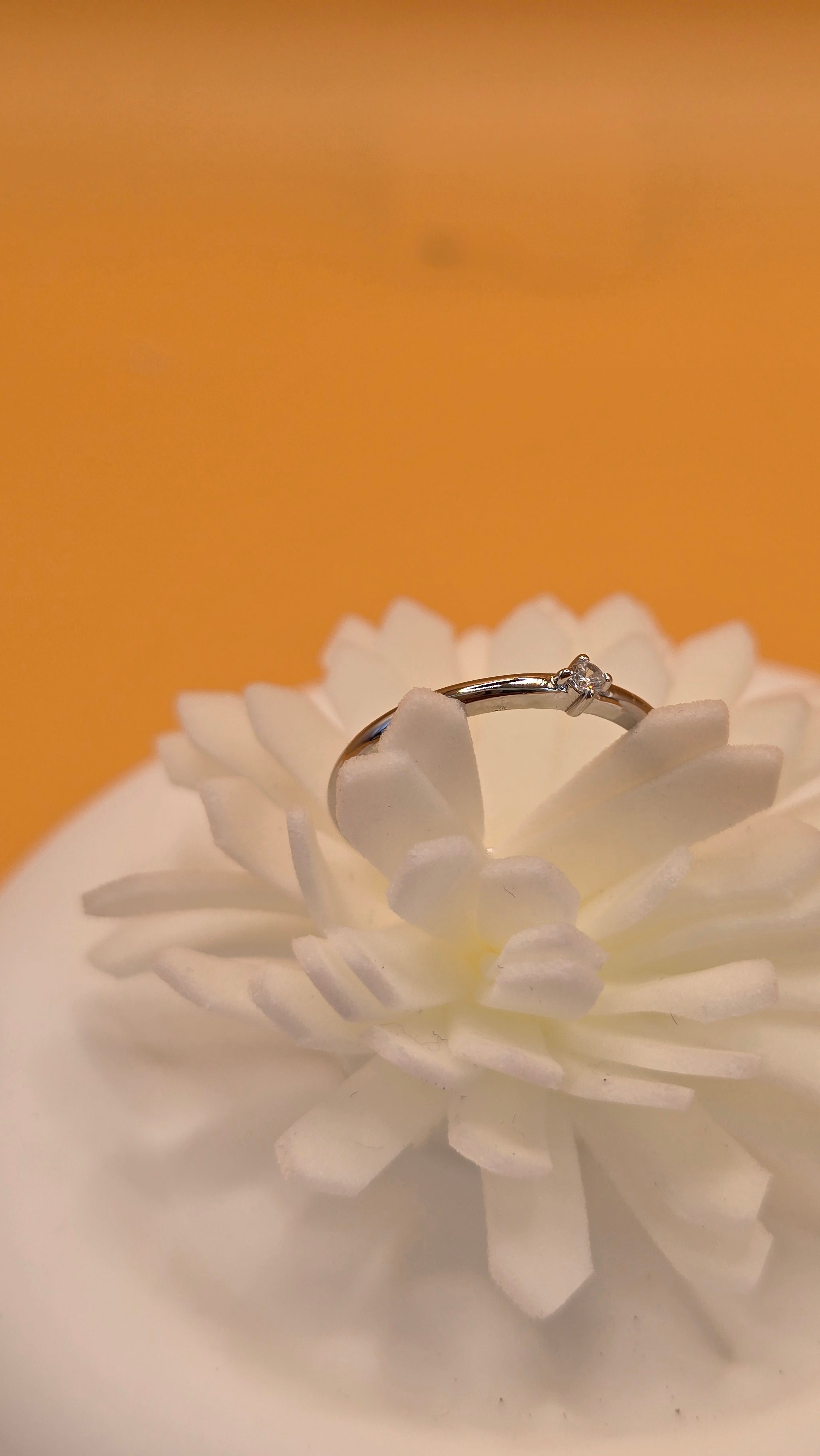 Bague solitaire d'argent