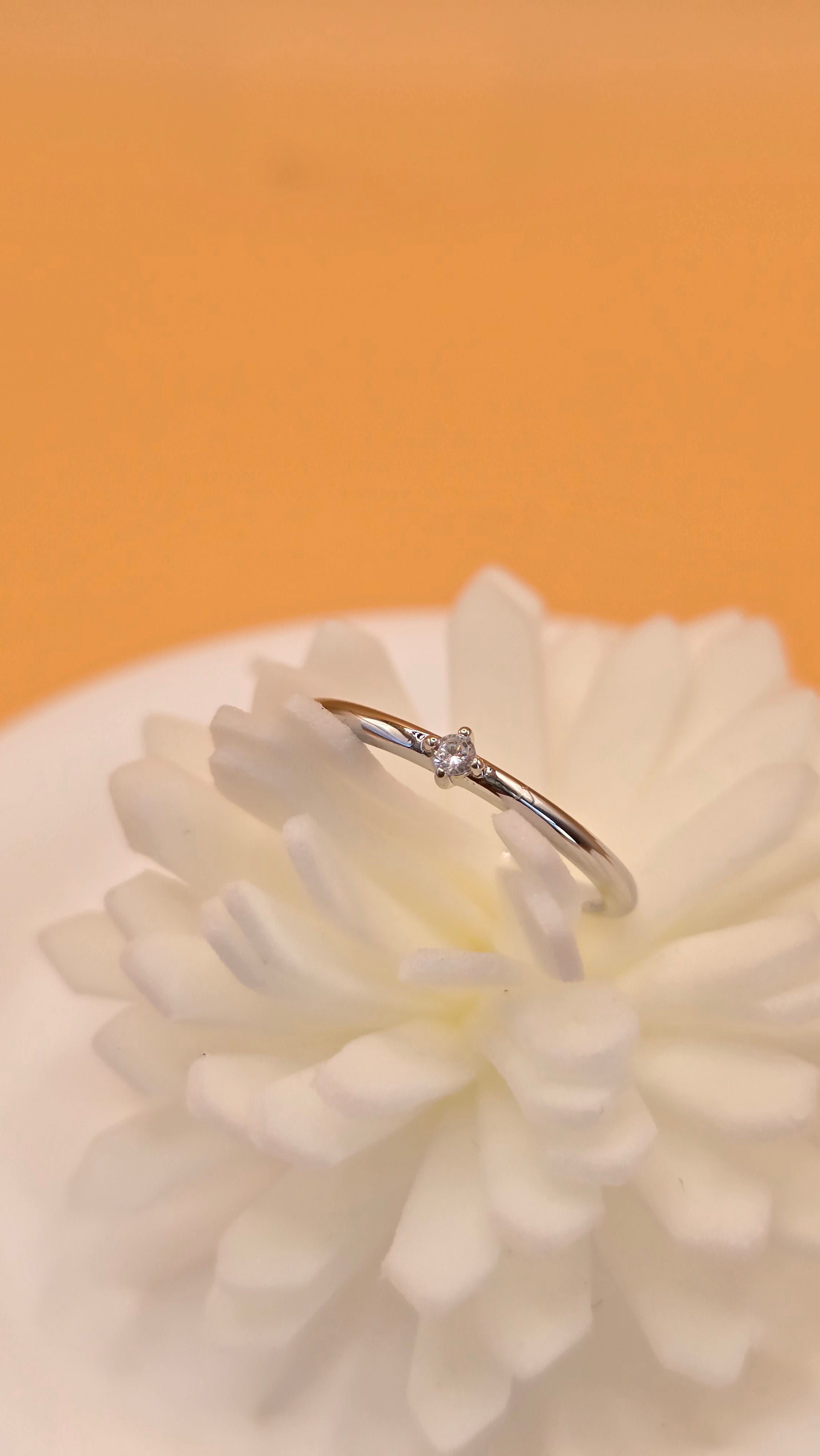 Bague solitaire d'argent