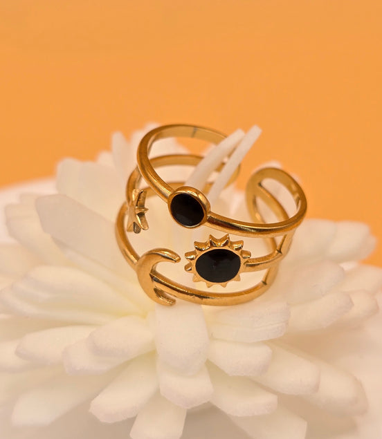 Bague Thaïs noire