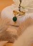 Bague pierre verte