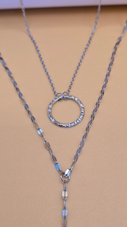 Collier long Maé argenté