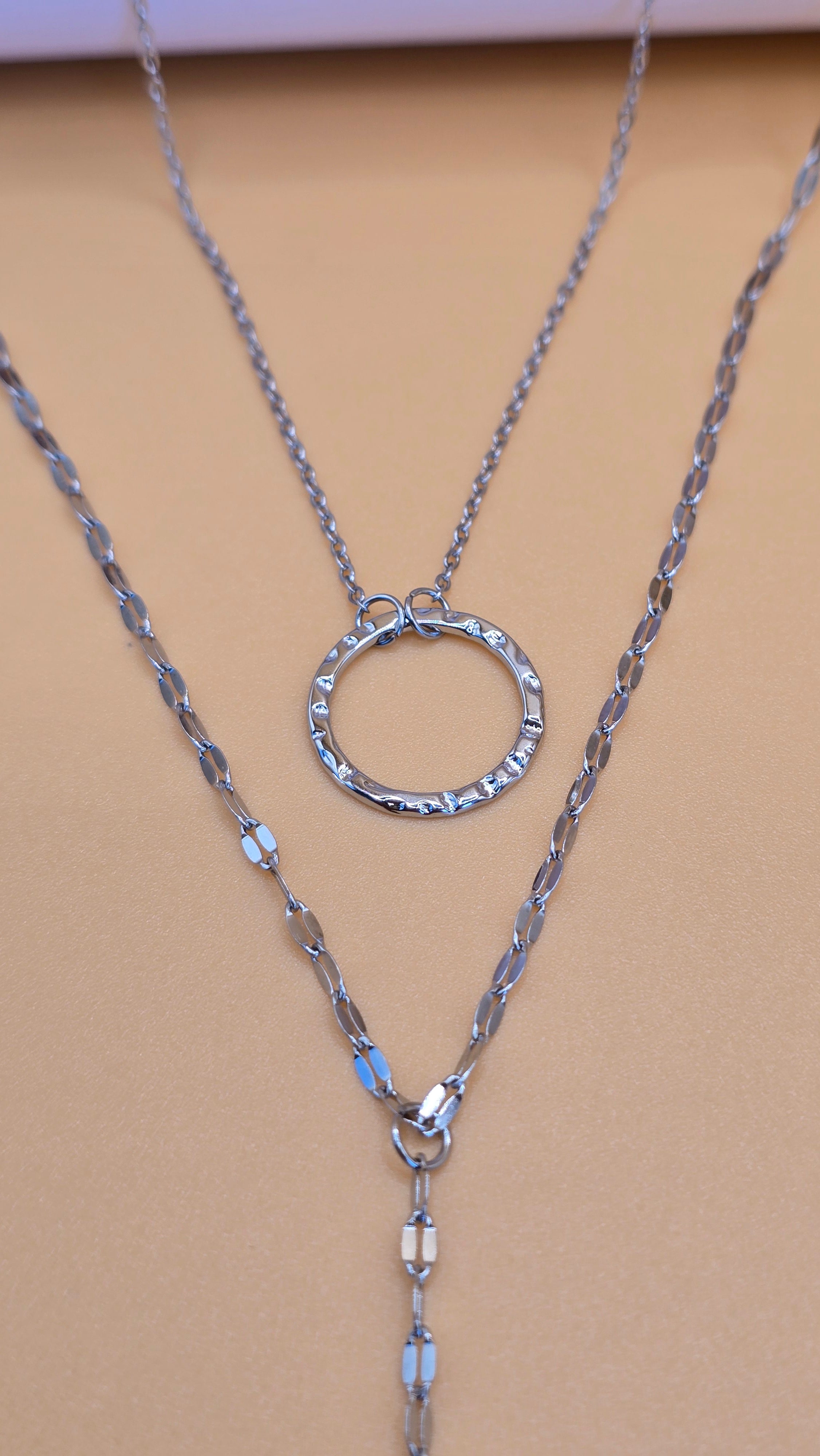 Collier long Maé argenté