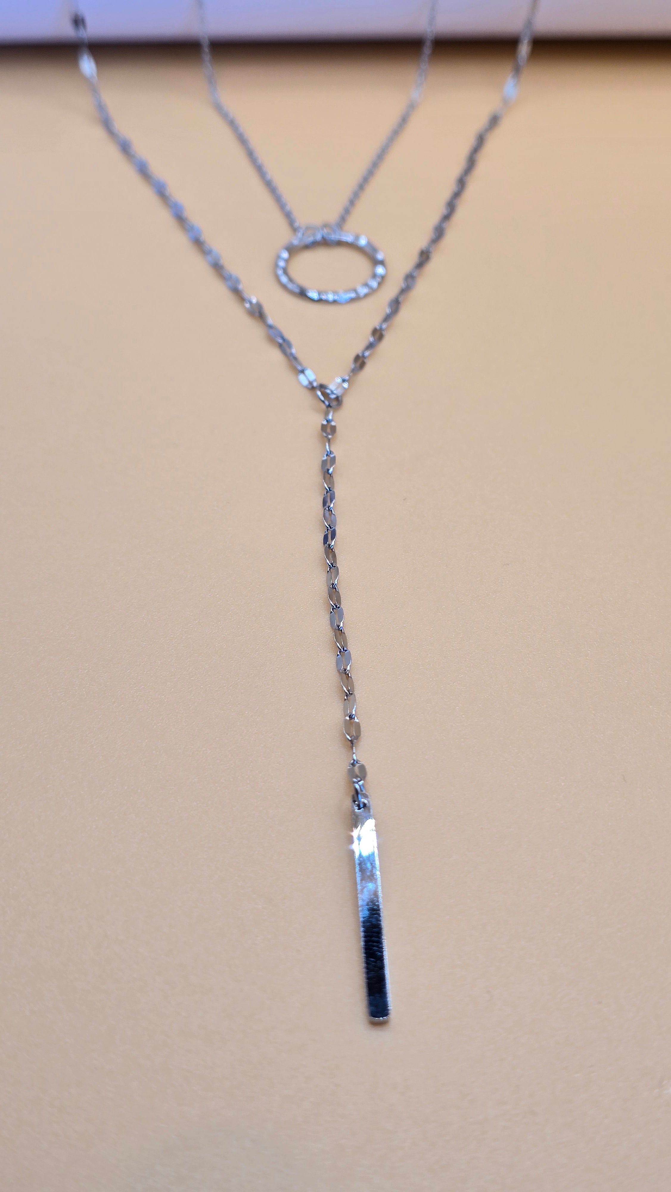 Collier long Maé argenté