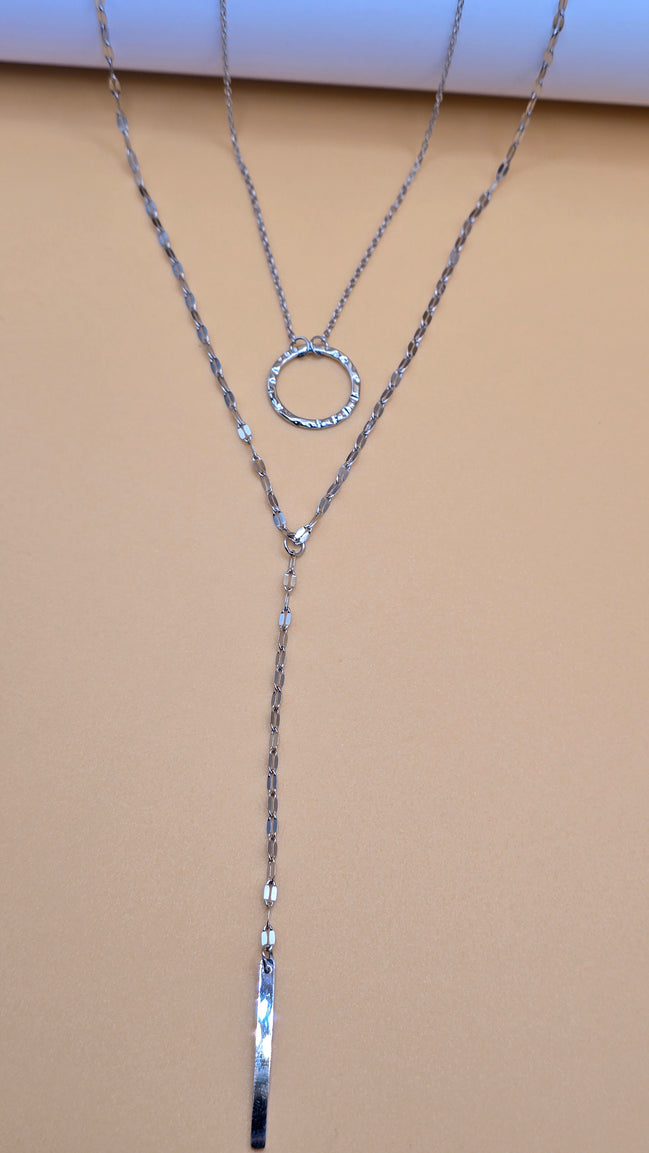 Collier long Maé argenté