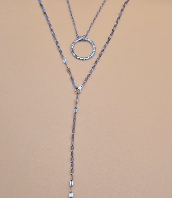 Collier long Maé argenté