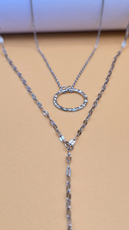 Collier long Maé argenté