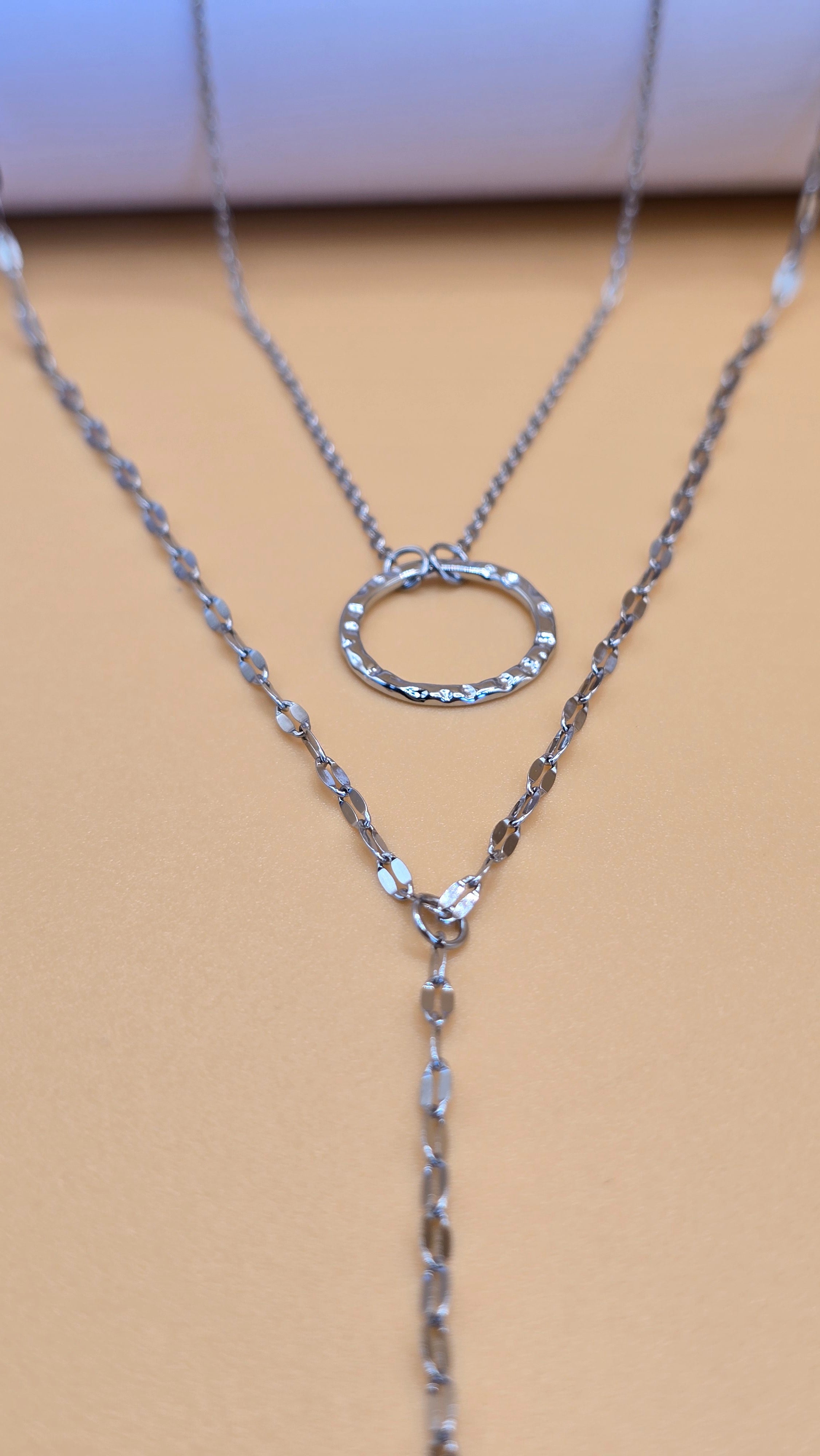 Collier long Maé argenté