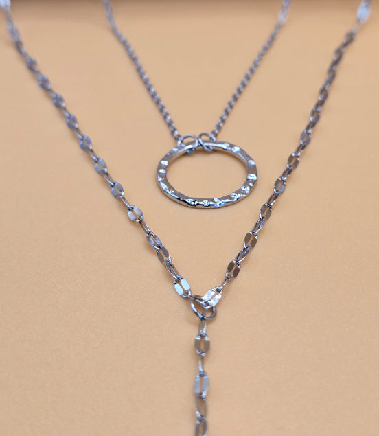 Collier long Maé argenté