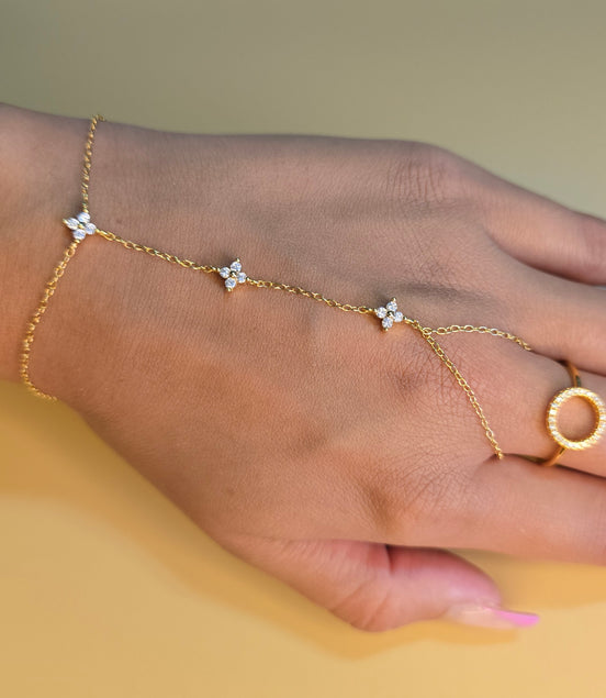 Bracelet bague Célia