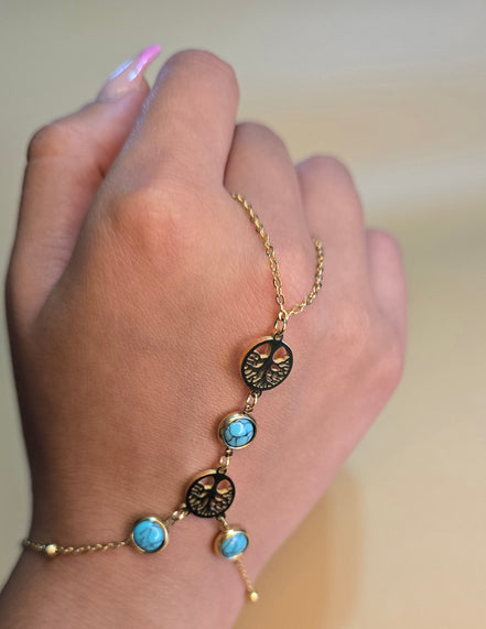 Bracelet bague arbre de vie