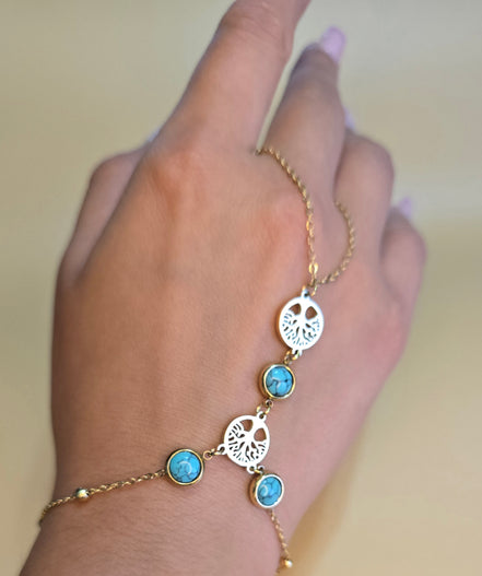 Bracelet bague arbre de vie