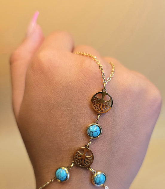 Bracelet bague arbre de vie