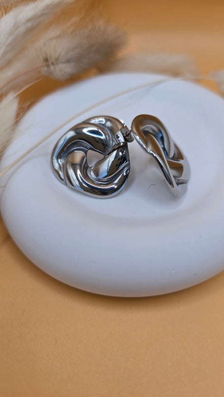 Boucles d'oreilles argentées Maud