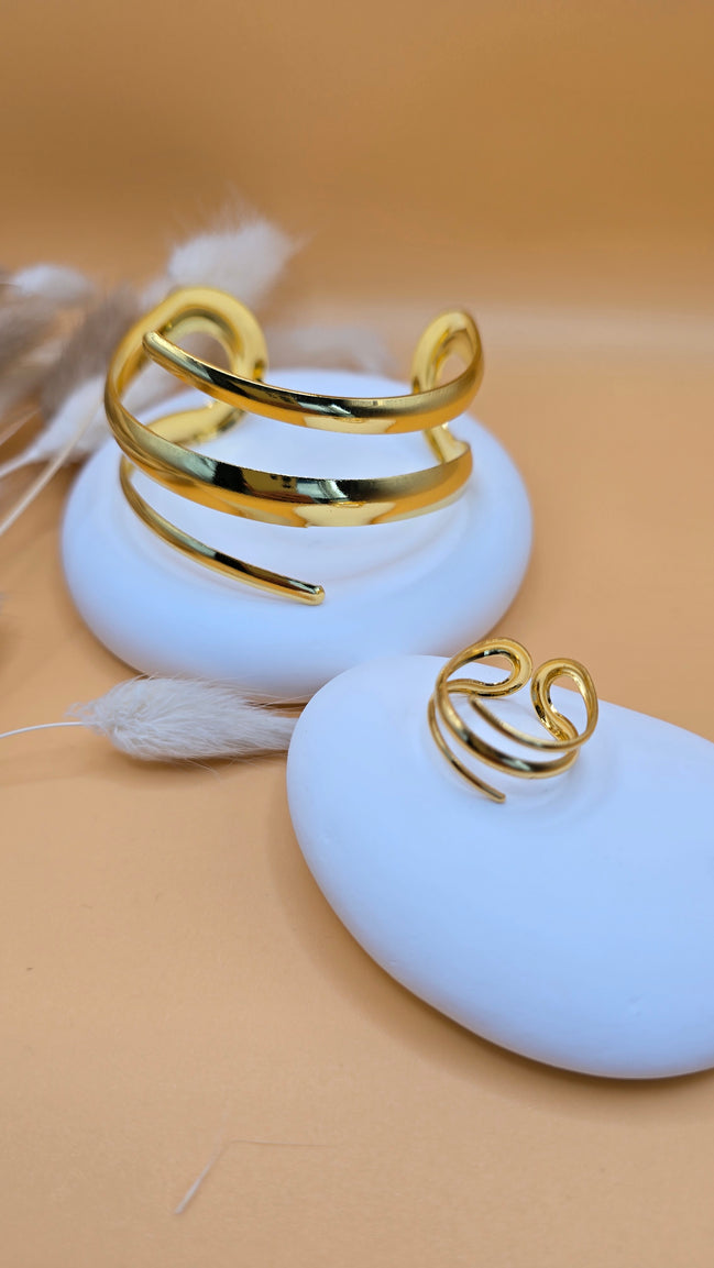 Ensemble bracelet et bague Inès