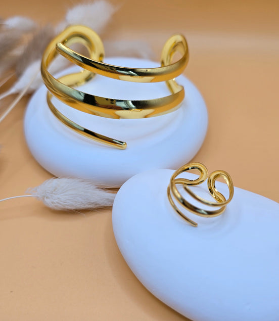 Ensemble bracelet et bague Inès