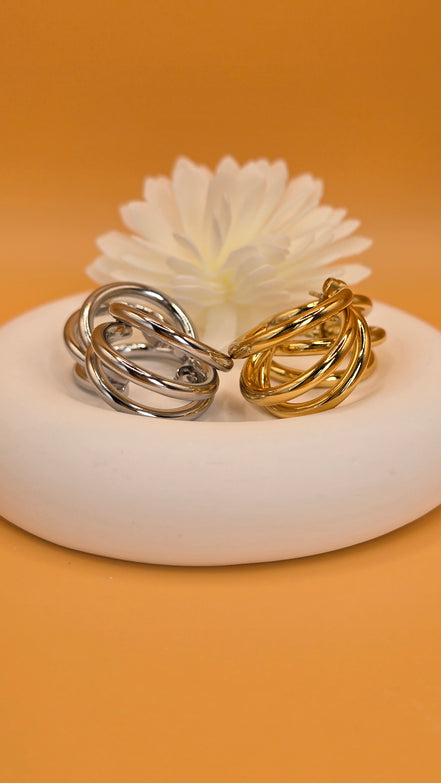 Boucles d'oreilles dorées Iris