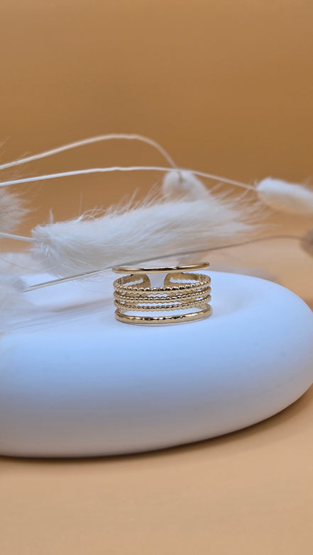 Bague dorée Lyana