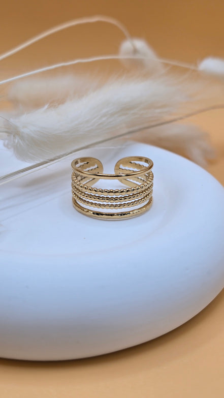 Bague dorée Lyana