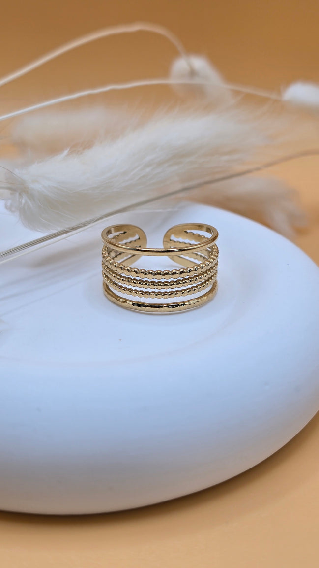 Bague dorée Lyana