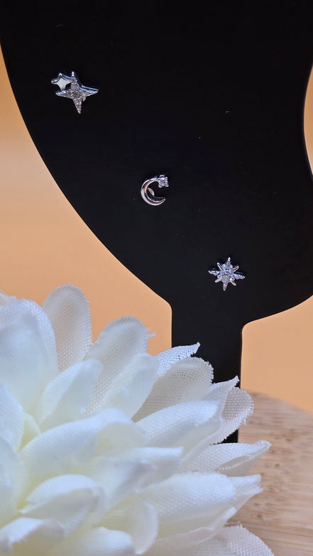 Boucles d'oreilles argentées Lucinda