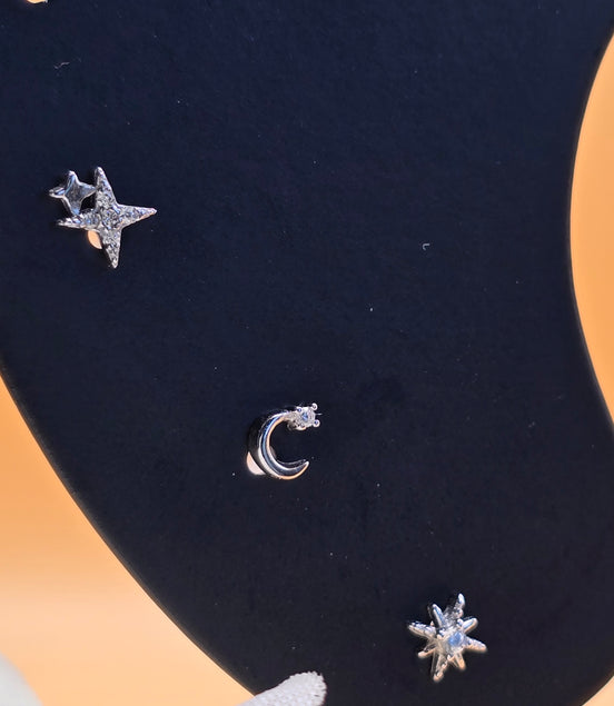 Boucles d'oreilles argentées Lucinda