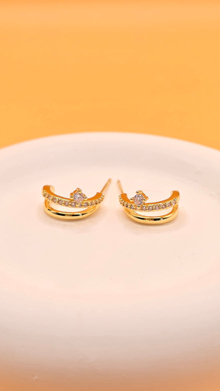 Boucles d'oreilles dorées Samira