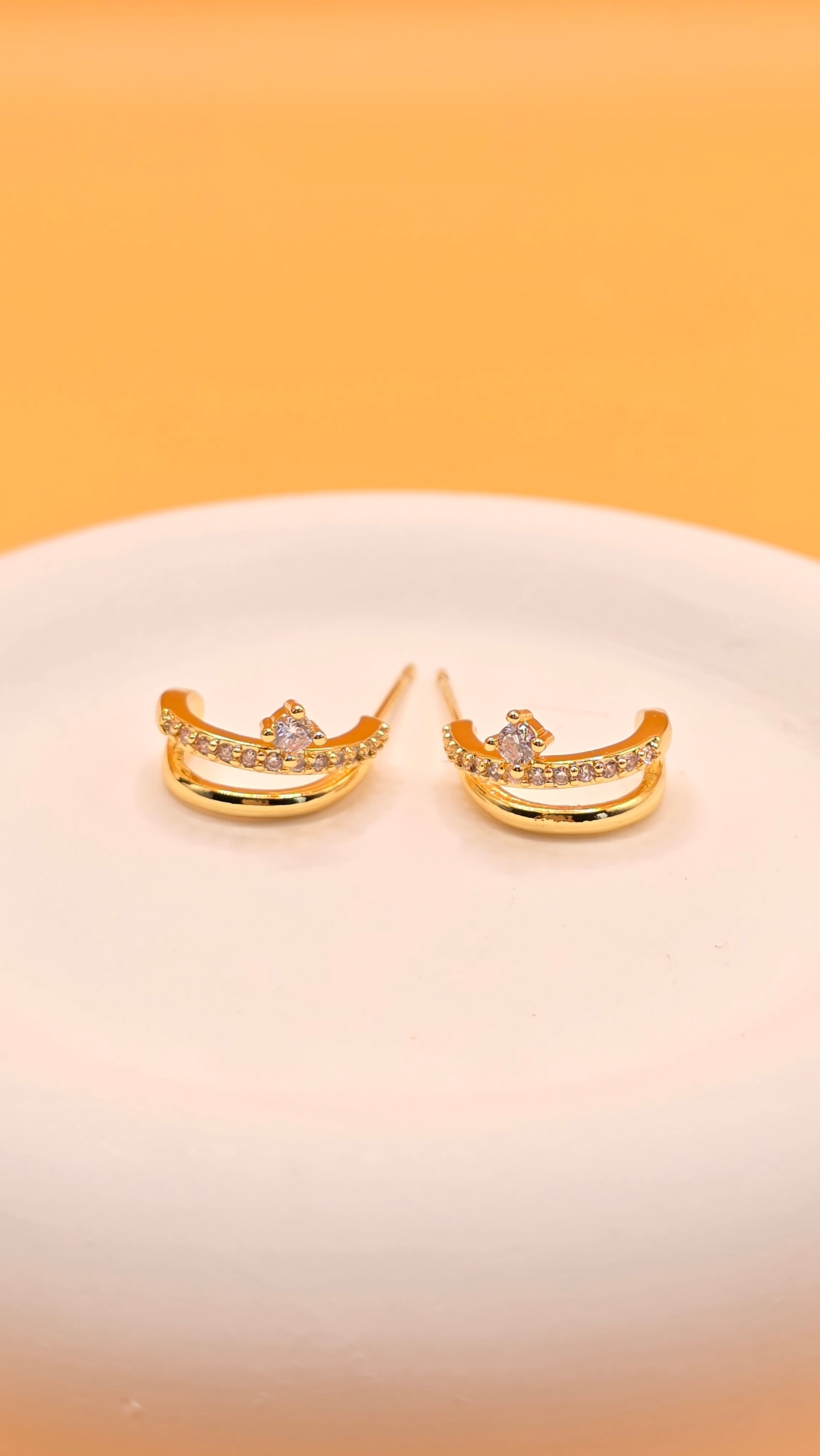 Boucles d'oreilles dorées Samira