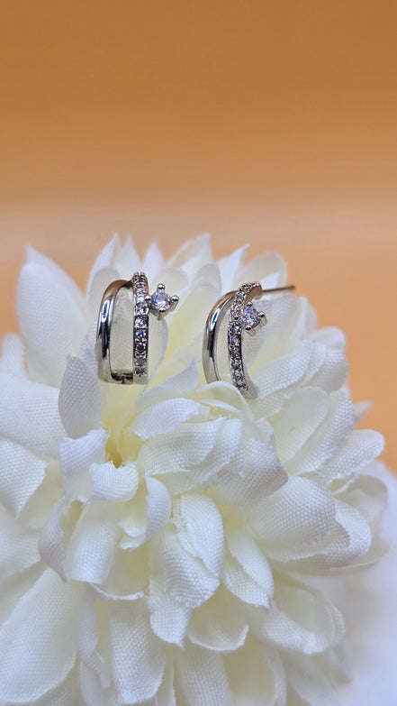 Boucles d'oreilles argentées Samira