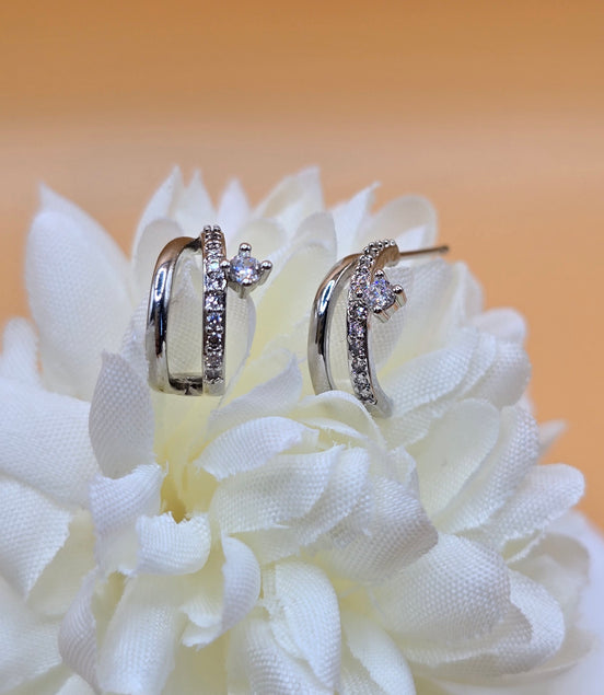 Boucles d'oreilles argentées Samira